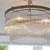 Marietta 3 Light Antique Brass and Clear Glass Rods Semi Flush Ceiling Light