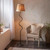 Endon Lighting Wriggle Matt Black with Tapered Shade Floor Lamp 