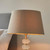 Endon Lighting Annabelle & Cici Brushed Gold with Grey Shade Table Lamp 