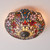 Endon Lighting Dimple 3 Light Polished Chrome with Smokey Mirror Shades Semi Flush Ceiling Light 