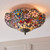 Endon Lighting Dimple 3 Light Polished Chrome with Smokey Mirror Shades Semi Flush Ceiling Light 
