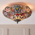 Endon Lighting Dimple 3 Light Polished Chrome with Smokey Mirror Shades Semi Flush Ceiling Light 
