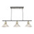 Dar Lighting Boyd 3 Light Antique Brass with Prismatic Glass Shade Bar Pendant Light