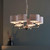 Endon Lighting Highclere 6 Light Brushed Chrome with Charcoal Shades Pendant Light - Clearance 