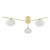 Dar Lighting Jasper 3 Light Satin Gold and Opal Glass Semi Flush Ceiling Light - Clearance 