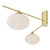Dar Lighting Jasper 3 Light Satin Gold and Opal Glass Semi Flush Ceiling Light - Clearance 