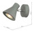 Dar Lighting Diza Matt Grey Single with Polished Chrome Spotlight