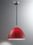 Franklite Vertoss Satin Nickel with Red Shade 35cm Pendant Light 