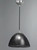 Franklite Vertoss Satin Nickel with Black Crackle Shade 35cm Pendant Light 