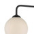 Dar Lighting Feya 3 Light Matt Black with Opal Glass Semi Flush Ceiling Light