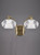 Franklite Ripple 2 Light Bronze with Ribbed Glass Wall Light 