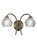 Franklite Vortex 2 Light Bronze with Swirl Glass Wall Light 