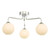 Dar Lighting Feya 3 Light Polished Chrome with Opal Glass Semi Flush Ceiling Light