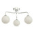 Dar Lighting Feya 3 Light Polished Chrome with Opal Glass Semi Flush Ceiling Light