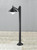 Franklite Sera Matt Black with Opal Diffuser IP43 Bollard 