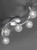 Franklite Horologica 5 Light Chrome with Crystal Mesh Globes Wall or Ceiling Light 