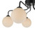 Dar Lighting Feya 5 Light Matt Black with Opal Glass Semi Flush Ceiling Light