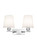 Franklite Hexx 2 Light Chrome with Cream Shade Wall Light 
