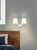 Franklite Hexx 2 Light Chrome with Cream Shade Wall Light 