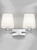 Franklite Hexx 2 Light Chrome with Cream Shade Wall Light 