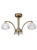 Franklite Ripple 3 Light Bronze with Ribbed Glass Semi Flush Ceiling Light 