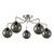 Dar Lighting Feya 5 Light Polished Chrome with Smoked Glass Semi Flush Ceiling Light