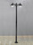 Franklite Sera 2 Light Matt Black with Opal Diffuser IP43 Lamp Post 