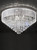 Franklite Royale 10 Light Chrome with Silver Shade and Crystals Flush Ceiling Light 