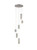 Franklite Cordelia 6 Light Satin Nickel Cluster Pendant Light 