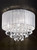 Franklite Royale 4 Light Chrome with Silver Shade and Crystals Flush Ceiling Light 