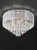 Franklite Royale 7 Light Chrome with Silver Shade and Crystals Flush Ceiling Light 
