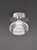 Franklite Tizzy Chrome with Ripple Glass Bowl Flush Ceiling Light 