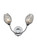 Franklite Ocarina 2 Light Chrome with Mesh Pods Wall Light 