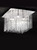 Franklite Carillon 8 Light Chrome with Glass Rods Flush Ceiling Light 