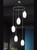 Franklite Spreader 5 Light Chrome Ring with Clear Cables Cluster Pendant Fitting 