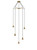 Franklite Refract 5 Light Aged Brass Plate Cluster Fitting Only Pendant Light 