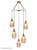 Franklite Refract 5 Light Aged Brass Plate Cluster Fitting Only Pendant Light 