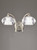 Franklite Ripple 2 Light Satin Nickel with Ribbed Glass Wall Light 
