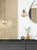 Franklite Globe Polished Nickel with Amber Ribbed Diffuser  Pendant Light 