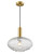 Franklite Mezcla Aged Brass with Clear Glass Diffuser 30cm Pendant Light