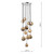 Dar Lighting Mikara 12 Light Polished Chrome with Planet Glass 2.5mtr Cluster Pendant