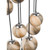 Dar Lighting Mikara 12 Light Polished Chrome with Planet Glass 2.5mtr Cluster Pendant