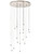Franklite Perry Galaxy 18 Light Satin Nickel Fitting Only Cluster Pendant Light 