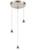 Franklite Perry Galaxy 3 Light Satin Nickel Fitting Only Cluster Pendant Light 