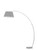 Franklite Prima Chrome and White Marble with Grey Shade Adjustable Floor Lamp 