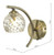 Dar Lighting Nakita Antique Brass with Twisted Open Glass Wall Light