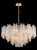 Franklite Icicle 16 Light Aged Brass with Ice Cubed Panels Pendant Light 