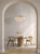 Franklite Icicle 16 Light Aged Brass with Ice Cubed Panels Pendant Light 