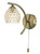 Dar Lighting Nakita Antique Brass with Dimpled Glass Wall Light