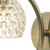 Dar Lighting Nakita Antique Brass with Dimpled Glass Wall Light